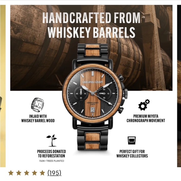 Original Grain Whiskey Black  Chrono Watch - Picture 4 of 11